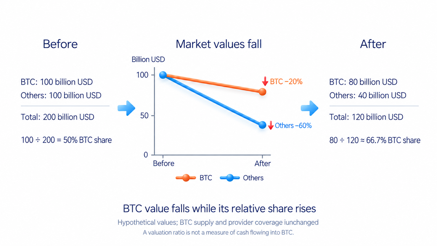 Dominance and price can move differently