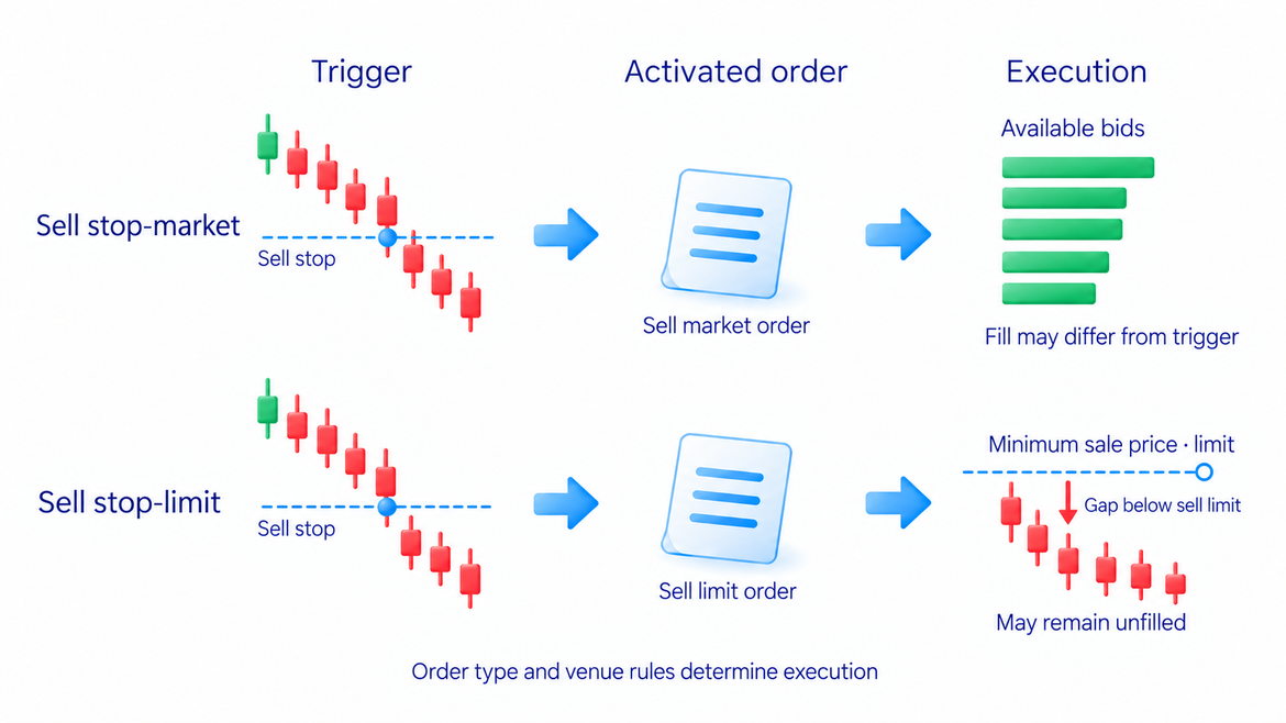 What happens after a stop trigger