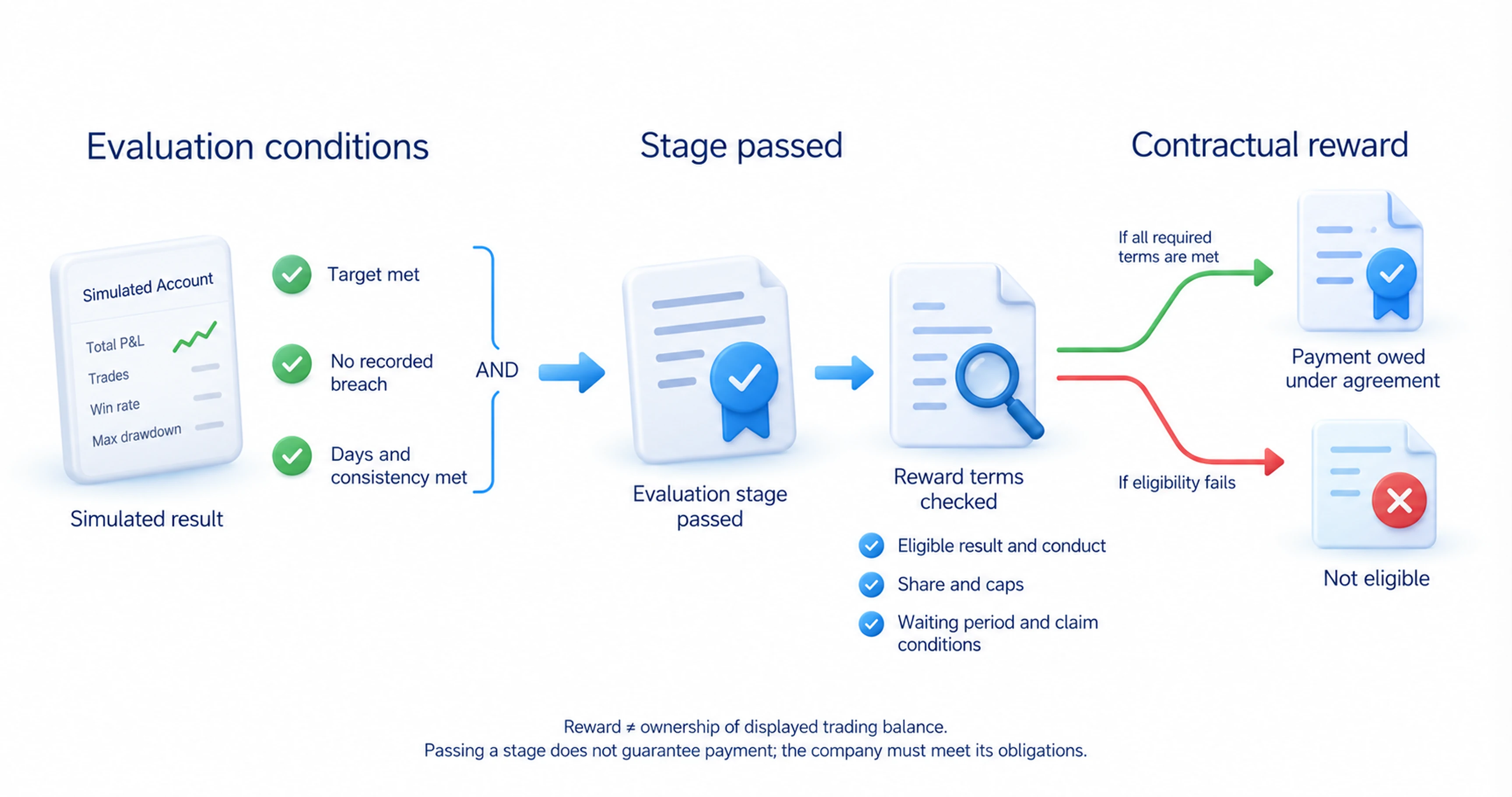 A simulated reward is a contractual payment