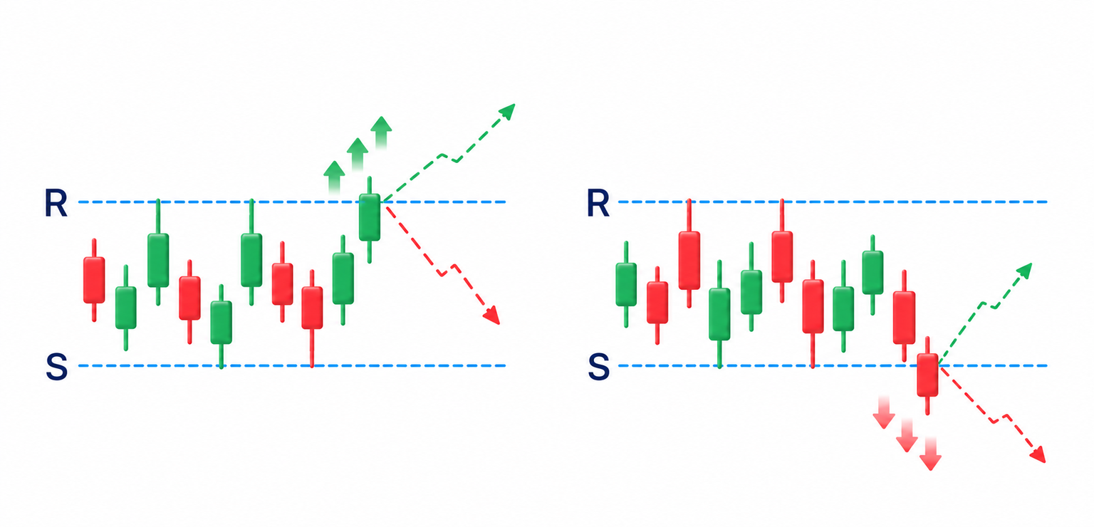 Price and suspected order areas in Smart Money analysis