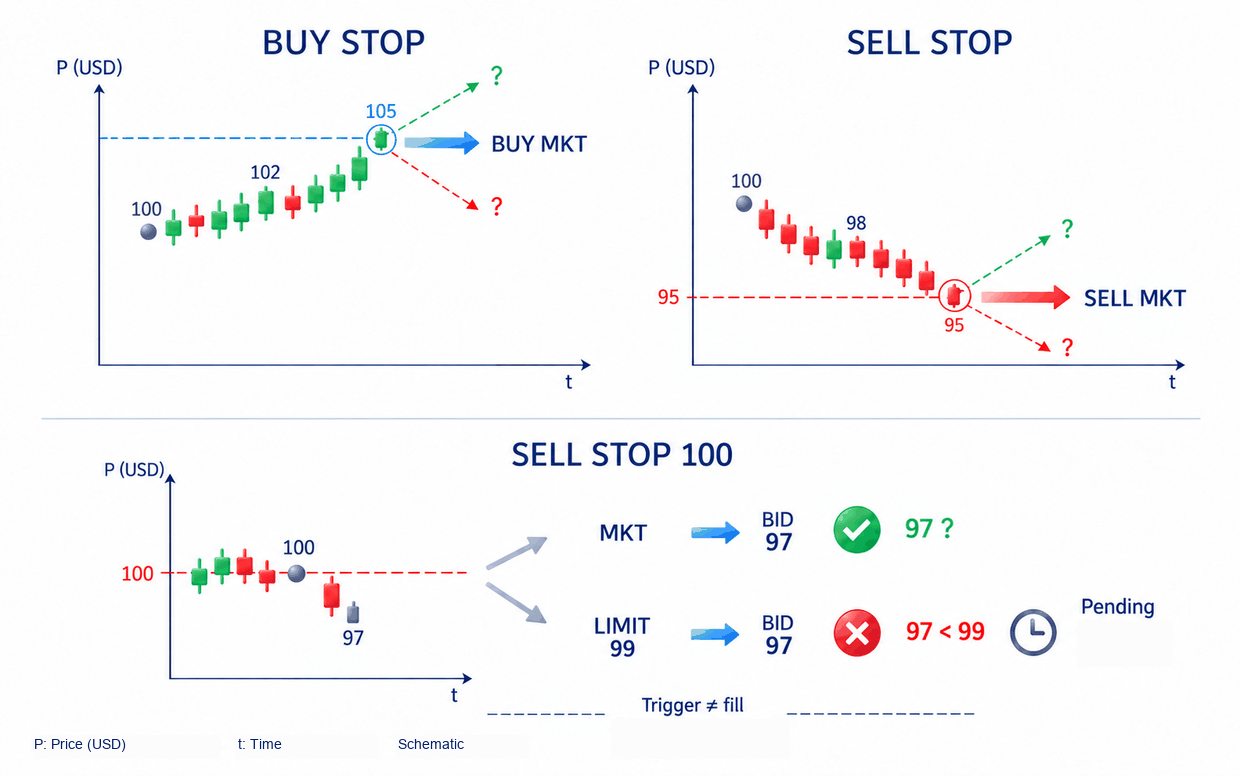 How a stop order activates
