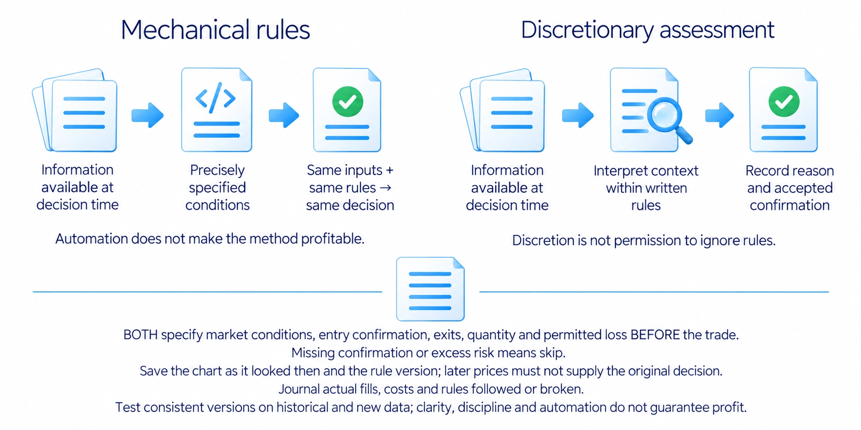 Two ways to apply rules